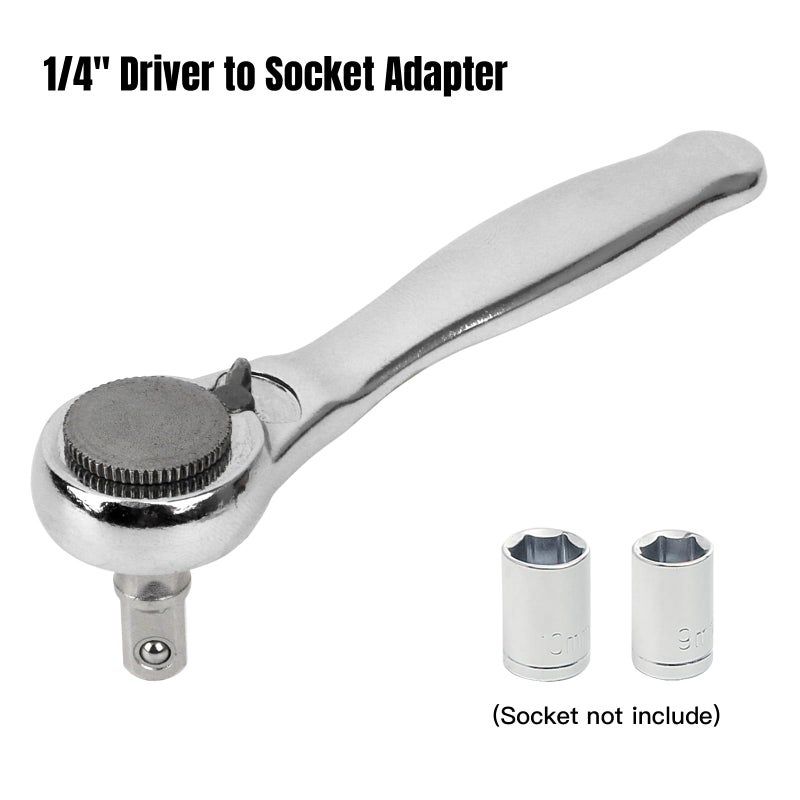 SHARDEN 32 in 1 Ratchet Screwdriver Bit Set with Right Angle Offset 1/4" High Torque Driver Handle, Socket Adapter, Extension Bit Holder, S2 Multi Bits for Ratchet Wrench, Screwdriver - Image 4